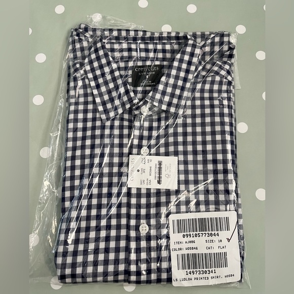 J. Crew Crewcuts Boys' Ludlow shirt AJ086 Classic Navy 10 - Picture 5 of 5